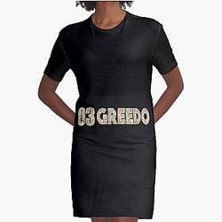 03 GREEDO - Iced Out Graphic T-Shirt Dress