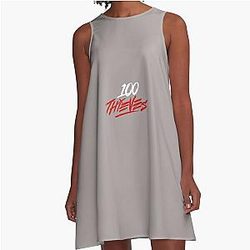 Thieves Merch 100 Thieves Logo A-Line Dress