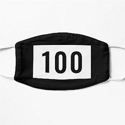 100 Thieves One Hundred number gaming Flat Mask