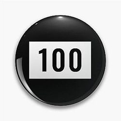 100 Thieves One Hundred number gaming Pin