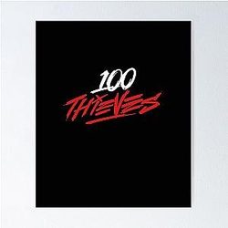 Thieves Merch 100 Thieves Logo Poster