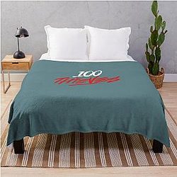 Thieves Merch 100 Thieves Logo Throw Blanket