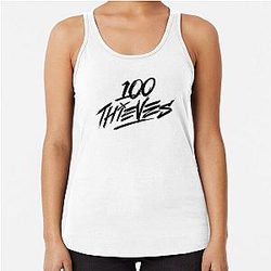 100 Thieves 2 49 Simple Racerback Tank Top