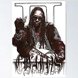 2 Chainz Black Art Poster