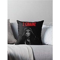 2 Chainz Black Throw Pillow