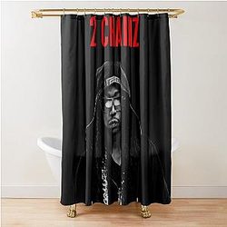 2 Chainz Shower Curtain Black and White