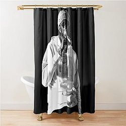 Chainz Black Shower Curtain