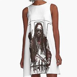 2 Chainz Black Art A-Line Dress