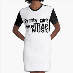 Pretty girls like trap music - Drake and 2 Chainz - More Life Sacrifices Graphic T Shirt Dress