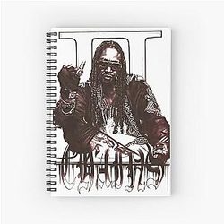 2 Chainz Black Art Spiral Notebook