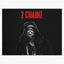 2 Chainz Black Jigsaw Puzzle
