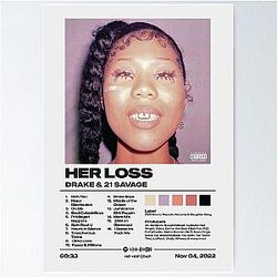 Her Loss by Drake   21 Savage Album Poster  Poster RB1711