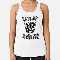 2Pac Trust Crown Racerback Tank Top