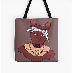 Dog Tupac Shakur Tote Bag