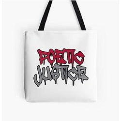 POETIC JUSTICE 2pac Tupac Shakur All Over Print Tote Bag