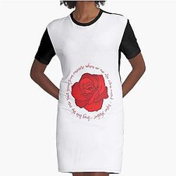 The Rose That Grew From Concrete Tupac Shakur T-Shirt Dress