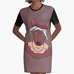 Dog Tupac Shakur T-Shirt Dress