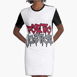 POETIC JUSTICE 2pac Tupac Amaru Shakur Graphic T-Shirt Dress