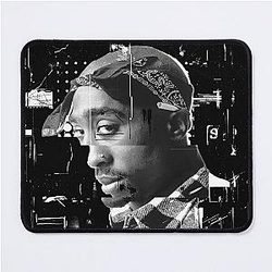 2Pac Art Poster - Urban Hip Hop Wall Art for Rap Fans Mouse Pad
