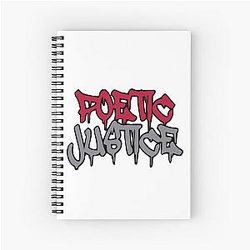 POETIC JUSTICE 2pac Tupac Shakur Spiral Notebook