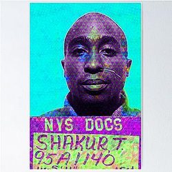 Tupac Shakur Mugshot by SABRE Poster