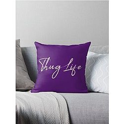 Thug Life 2pac Pink Edition Throw Pillow