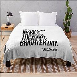 Timeless Wisdom 2Pac Throw Blanket