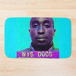 Tupac Shakur Mugshot by SABRE Bath Mat