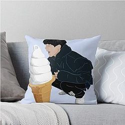 Junho from 2PM in the snow throw pillow