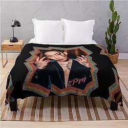 Park Jaebeom 2PM Jay Park Korean Kpop Retro Oil Paint Design Throw Blanket