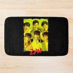 2PM Group Members Yellow Kpop Color Design Bath Mat