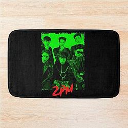 2PM Kpop Group Members RGB Color Design Bath Mat