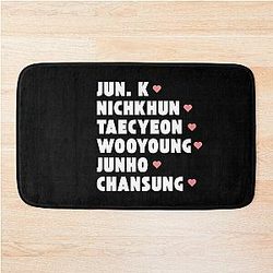 2PM K-pop Group Black Bath Mat