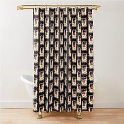 Jang Wooyoung 2PM Korean Kpop Retro Oil Paint Design Shower Curtain