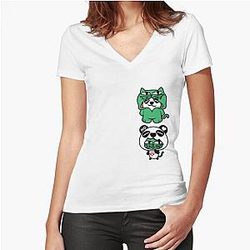 2PM mascots Fitted V-Neck T-Shirt