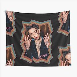 Park Jaebeom 2PM Jay Park Korean K-Pop Retro Color Oil Paint Design Tapestry