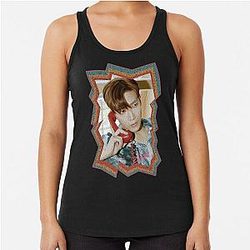 Kim Minjun 2PM Jun K Korean Indie Retro Color Oil Paint Design Racerback Tank Top