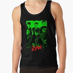 2PM Kpop Group Members Green Kpop Color Design Tank Top