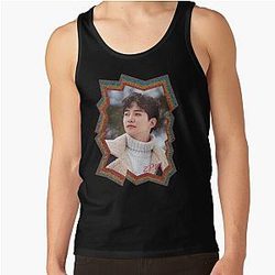 Lee Junho 2PM Korean Kpop Retro Oil Paint Design Tank Top