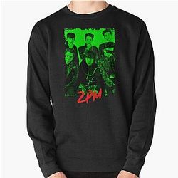 2PM Kpop Group Members Green RGB Color Design Pullover Sweatshirt