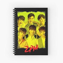 2PM Kpop Group Members Yellow Kpop Color Design Spiral Notebook