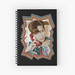 Kim Minjun 2PM Jun K Korean Kpop Retro Color Paint Design Spiral Notebook