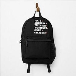 2PM with Member Names K-pop Group Design Black Backpack