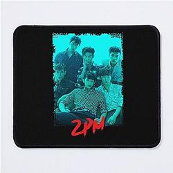 2PM Kpop Group Members Blue RGB Color Design Mouse Pad