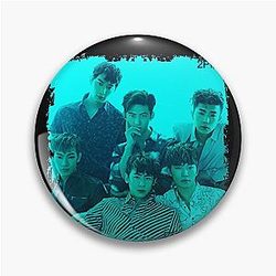 2PM Kpop Group Members Blue RGB Color Design Pin