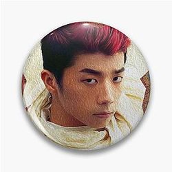 Jang Wooyoung 2PM Korean Kpop Retro Color Oil Paint Design Pin