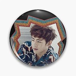 Nichkhun Horvejkul 2PM Kpop Korean Retro Color Oil Paint Design Pin