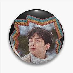 Lee Junho 2PM Korean Kpop Retro Oil Paint Design Pin