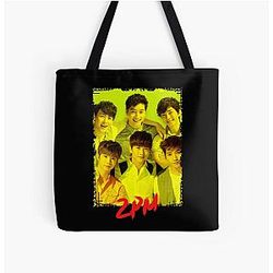 2PM Kpop Group Members Yellow RGB Color Design Tote Bag