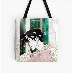 White Marble All Over Print Tote Bag